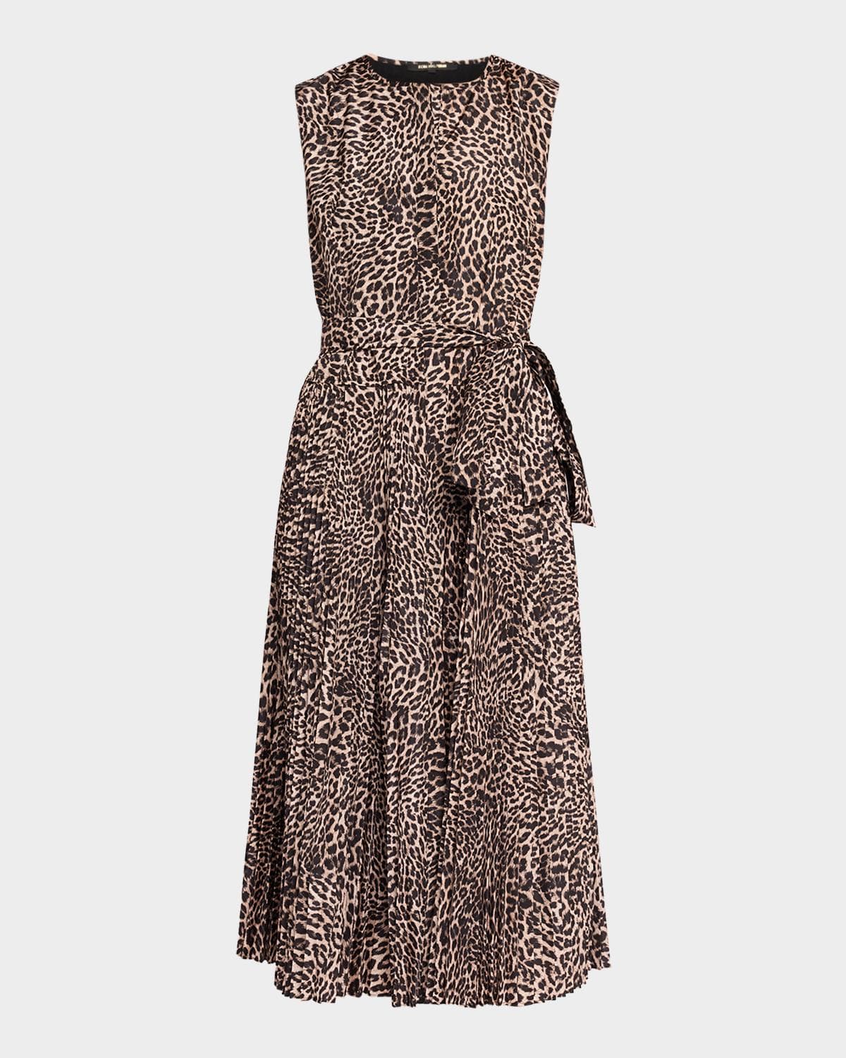 Kobi Halperin Stella Leopard-Print Midi Dress