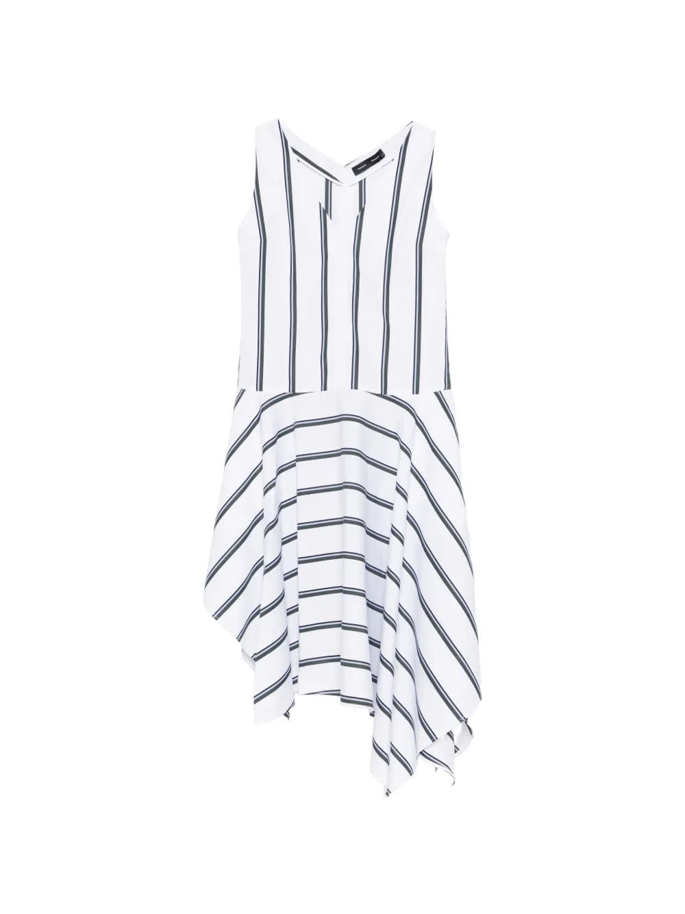 Proenza Schouler Beatriz striped handkerchief-hem dress
