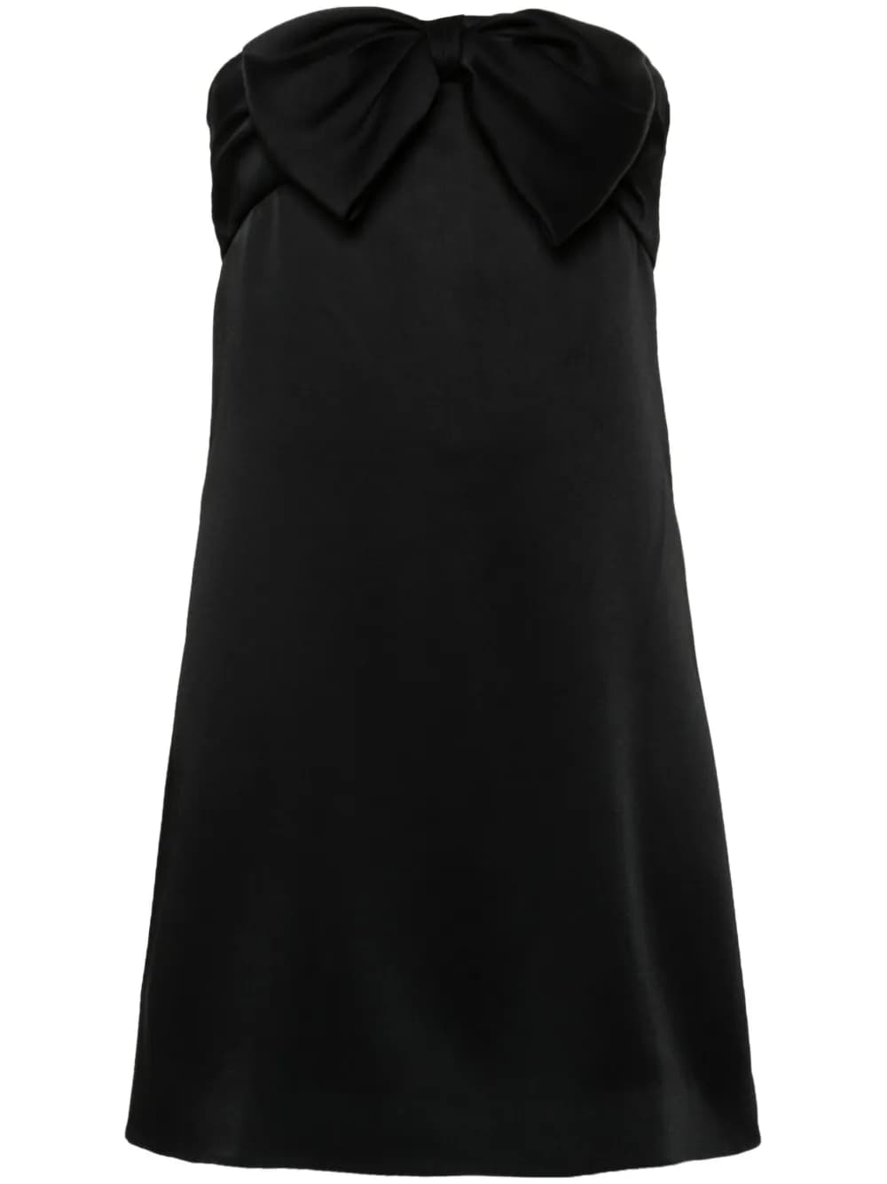 Saint Laurent bow-detail strapless mini dress