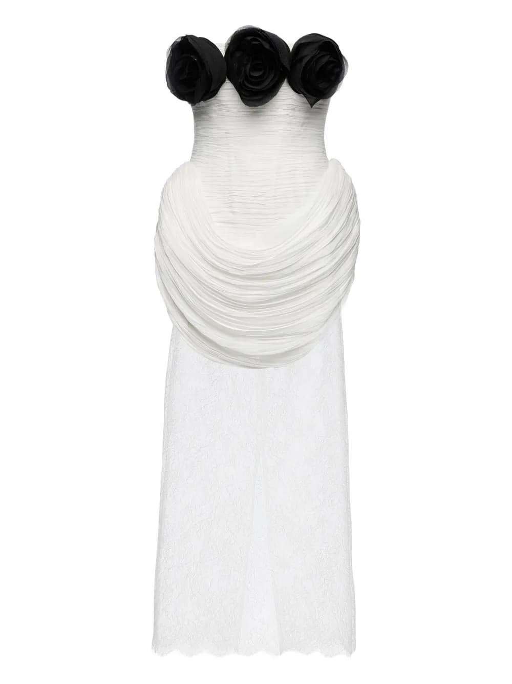 Ana Radu minimalist dress with white lace