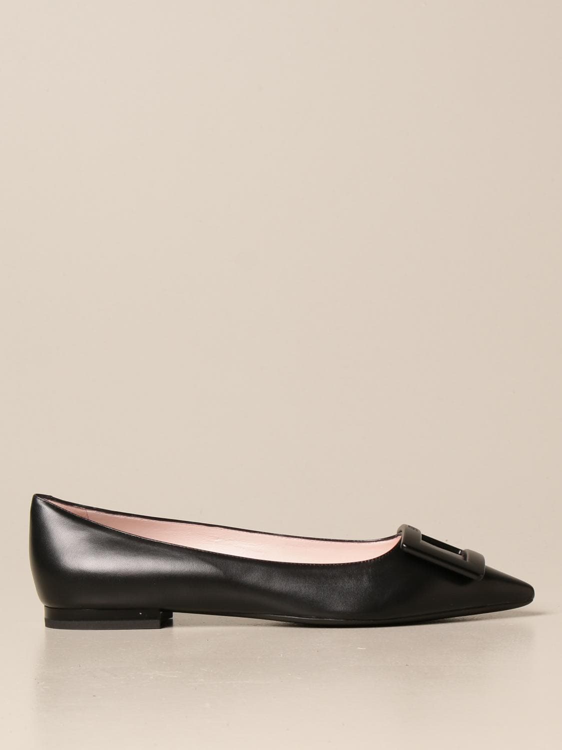 Roger Vivier rubber ballerina in leather