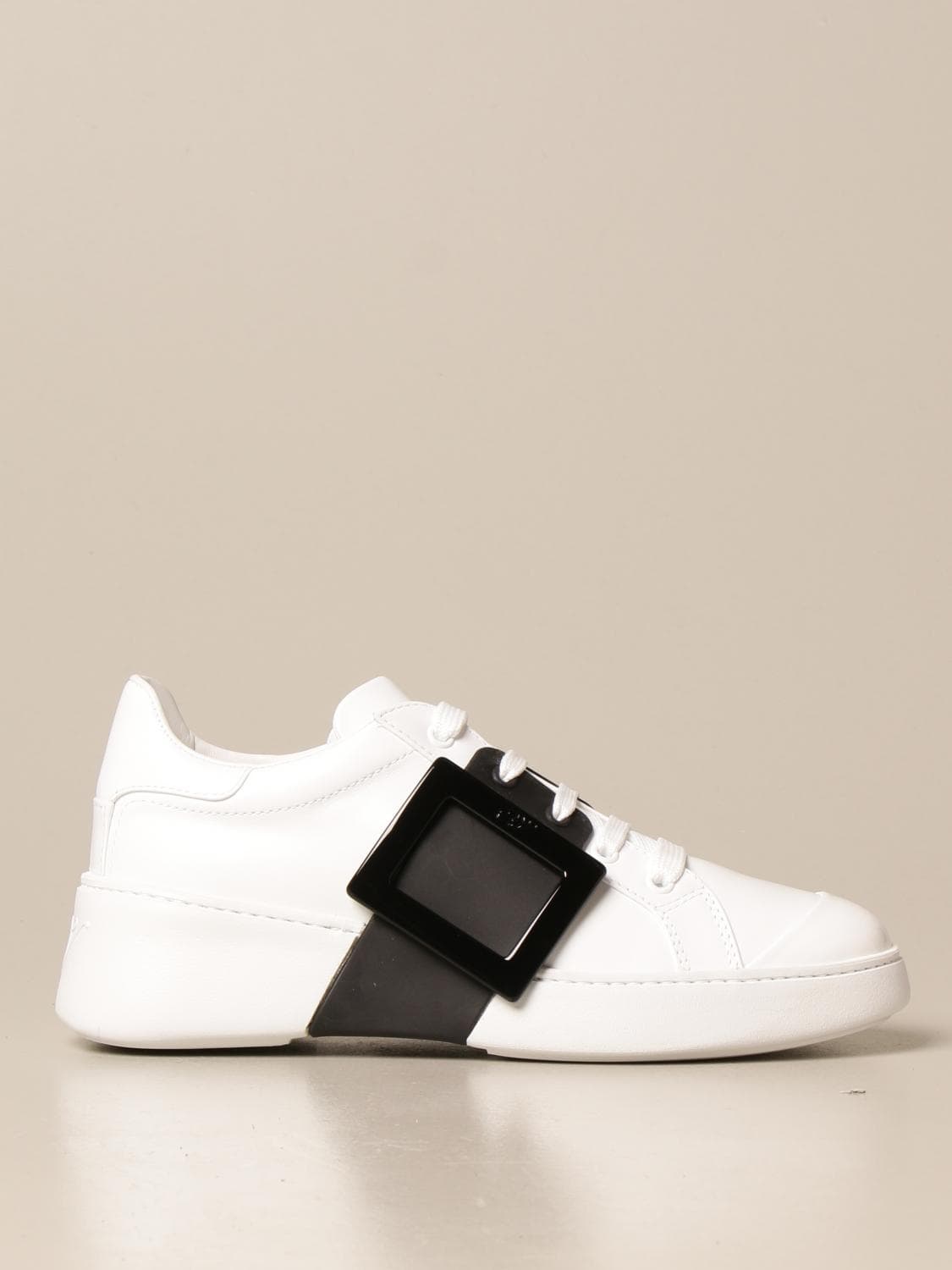 Roger Vivier Viv 'skate sneakers in leather with buckle
