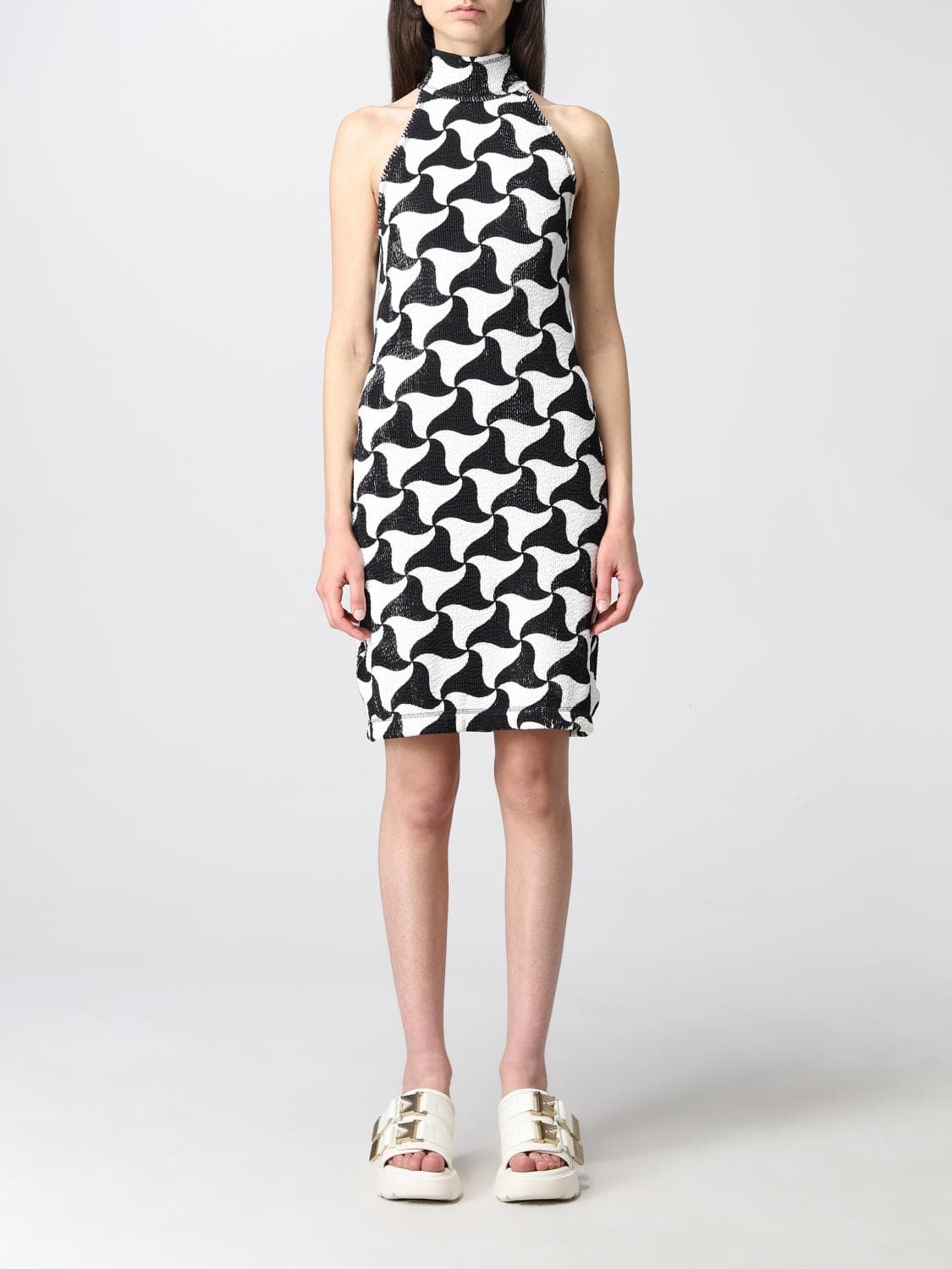 Bottega Veneta dress with wavy triangle dress
