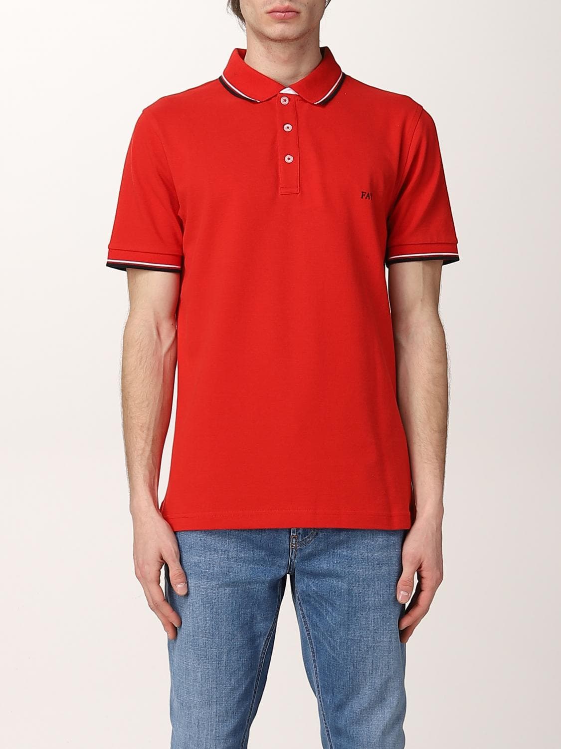 Fay polo shirt with embroidered logo