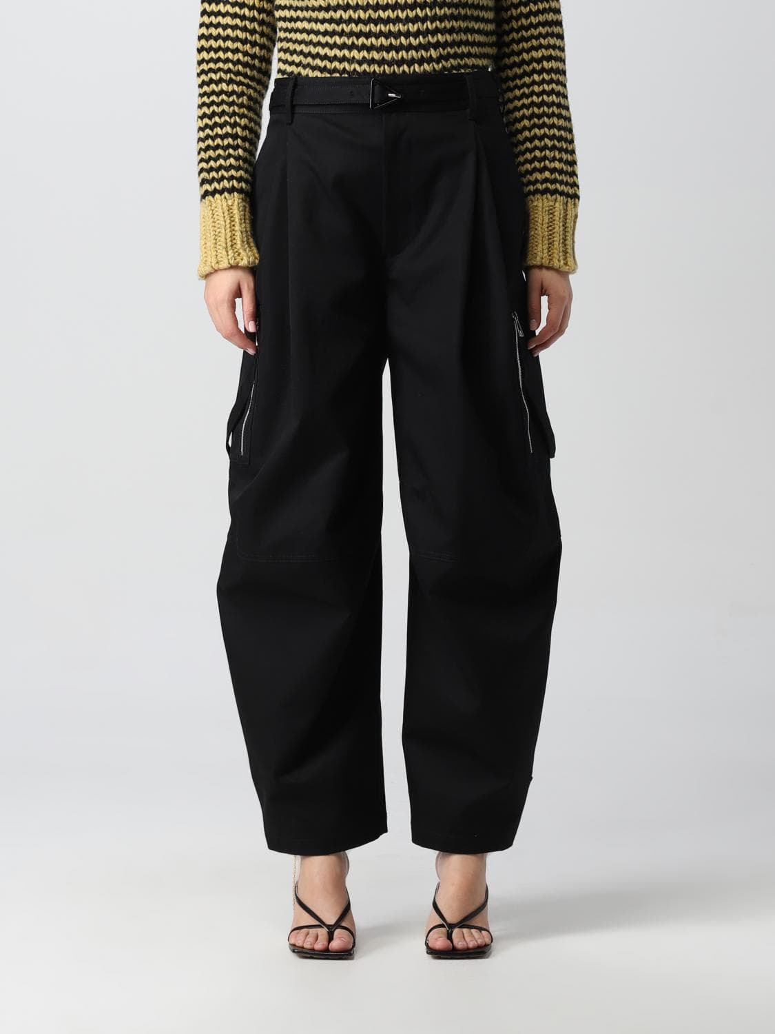 Bottega Veneta sandblasted cotton twill cargo pants · 38