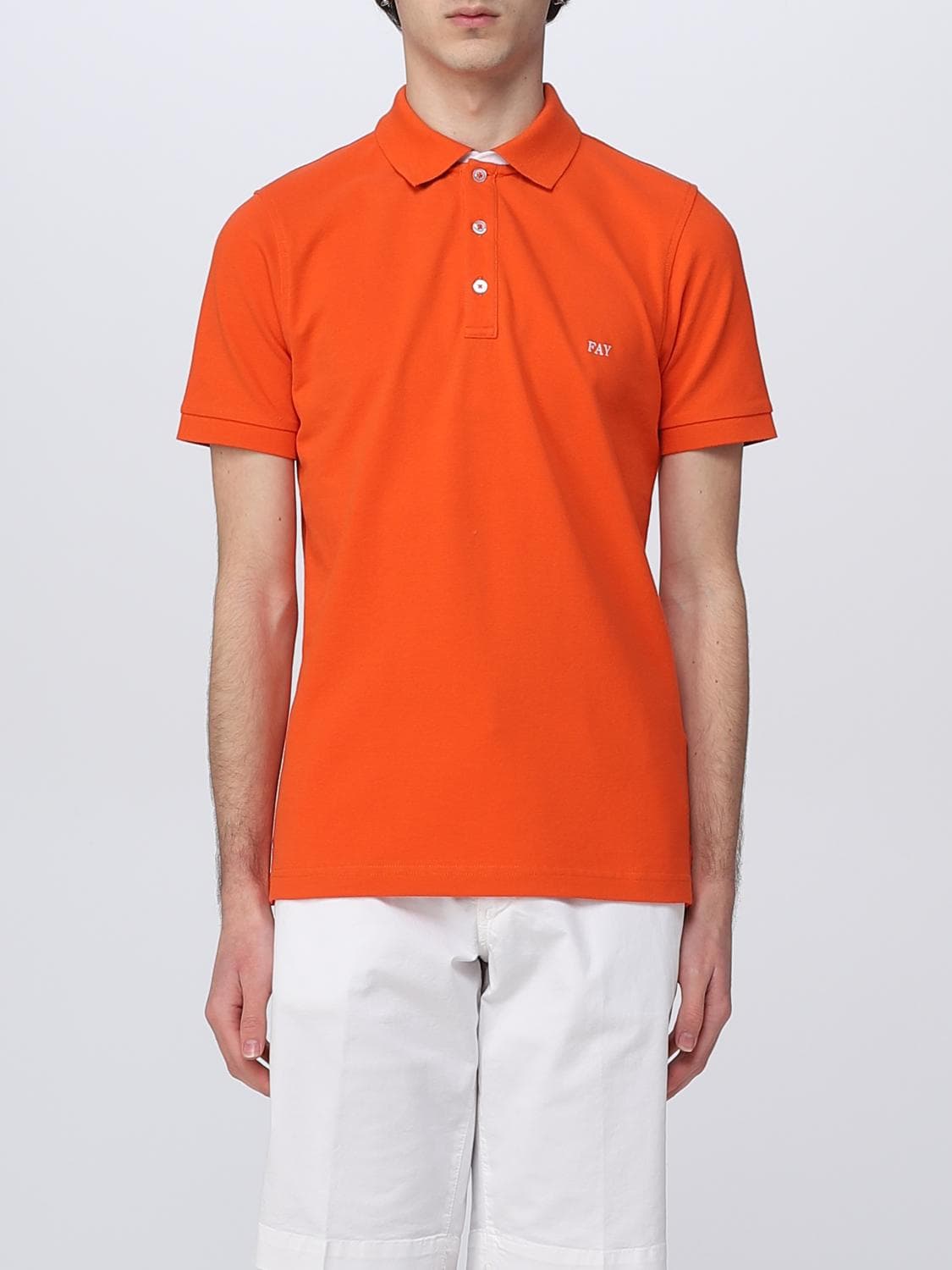 Fay Polo Shirt Men color Orange