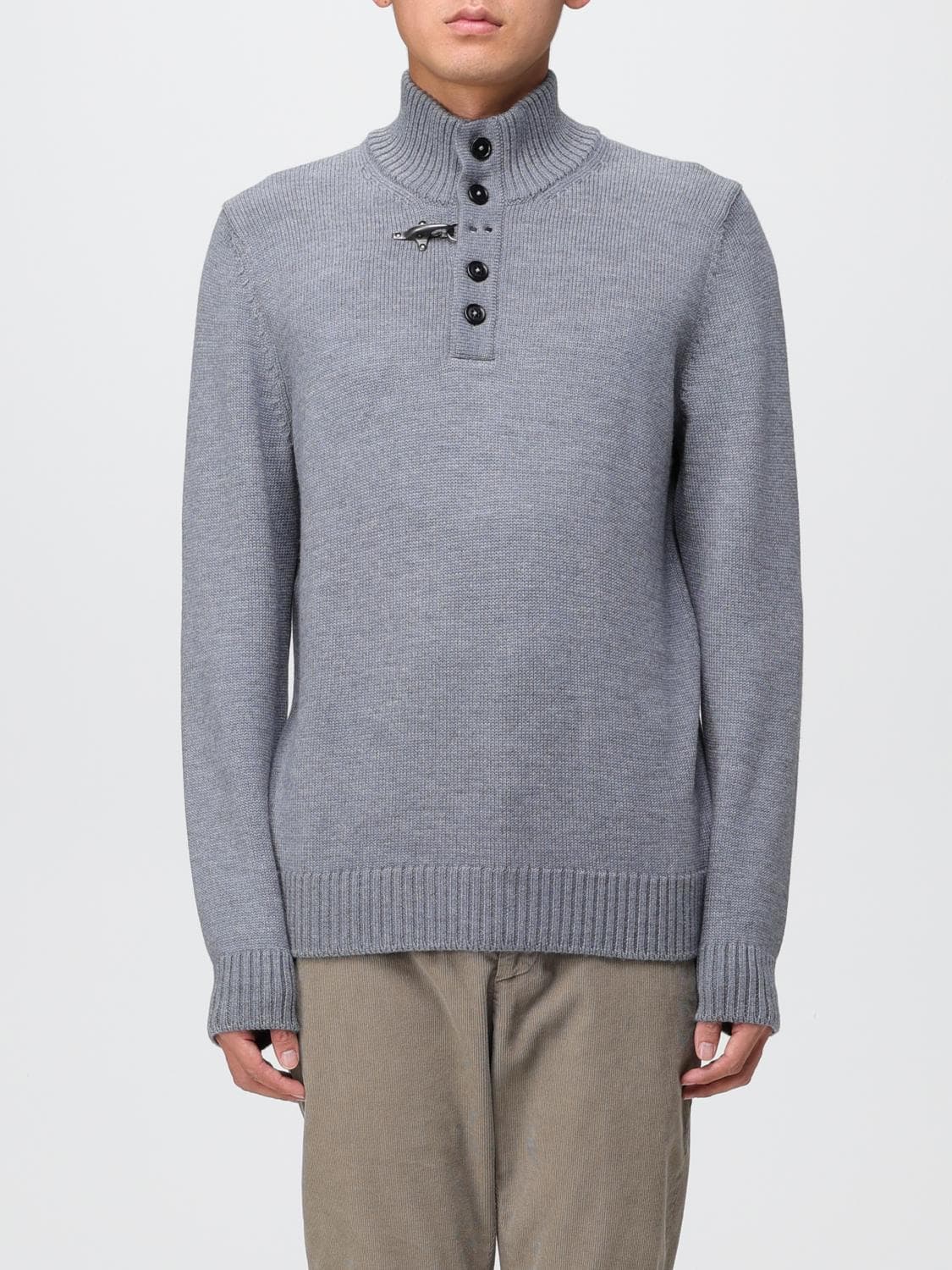 Fay Sweater Men color Platinum