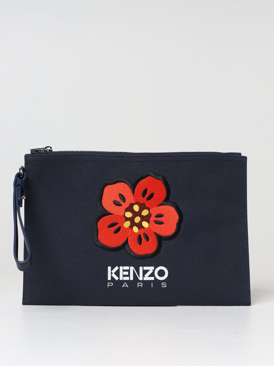 Kenzo canvas clutch with logo