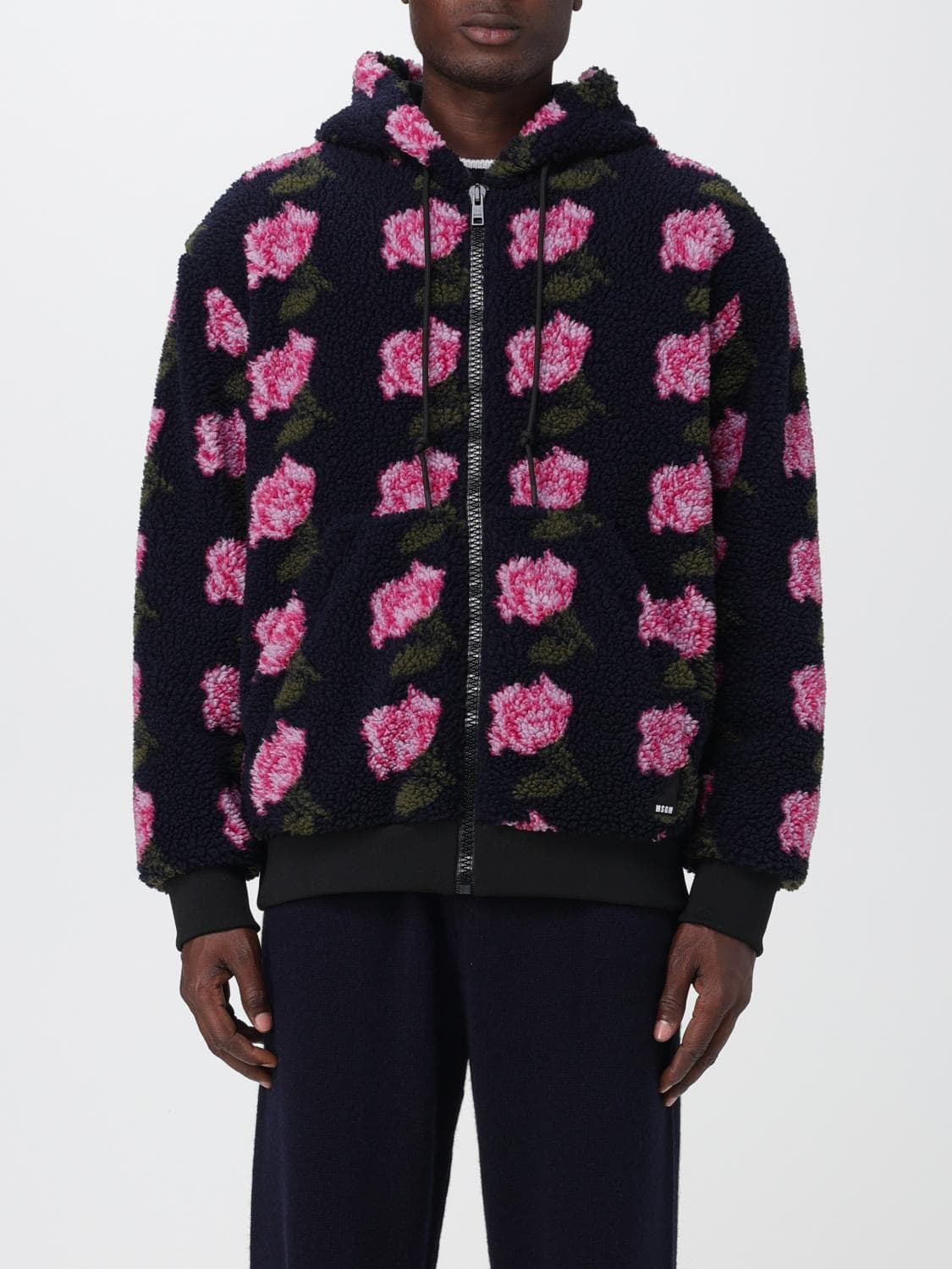 Msgm Jacket Men color Blue