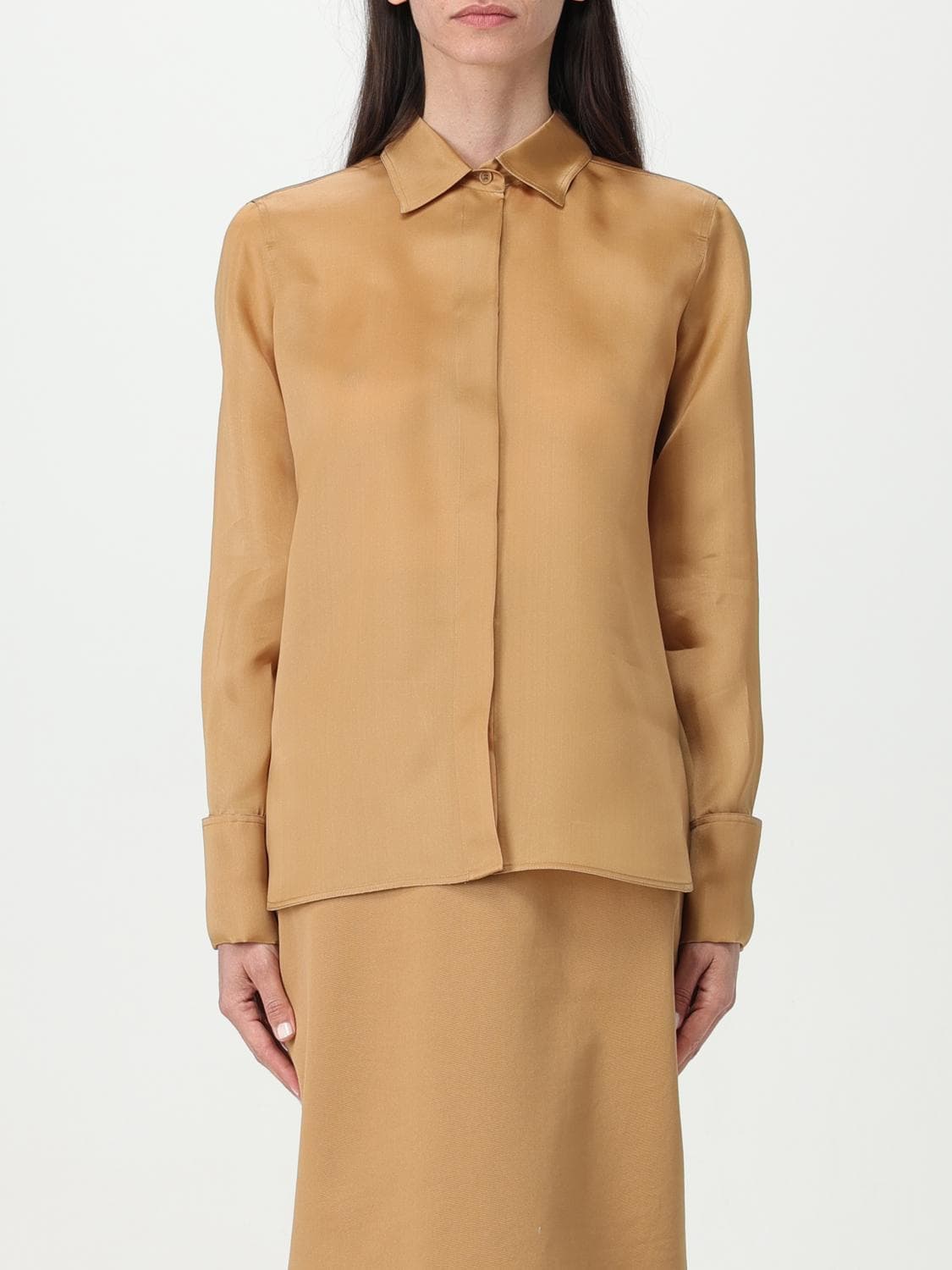 Max Mara Shirt Woman color Leather