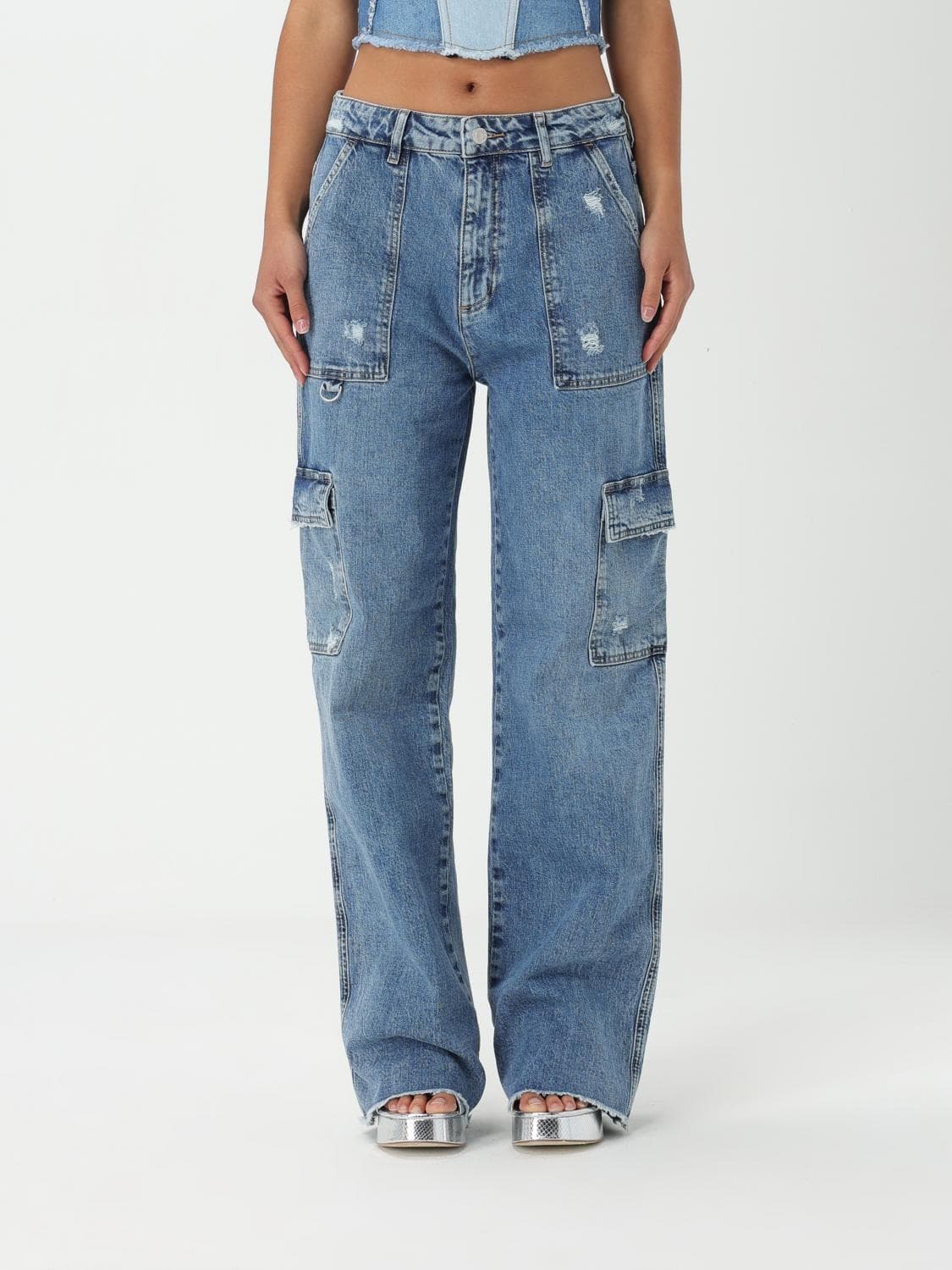 Chiara Ferragni Jeans Woman color Denim