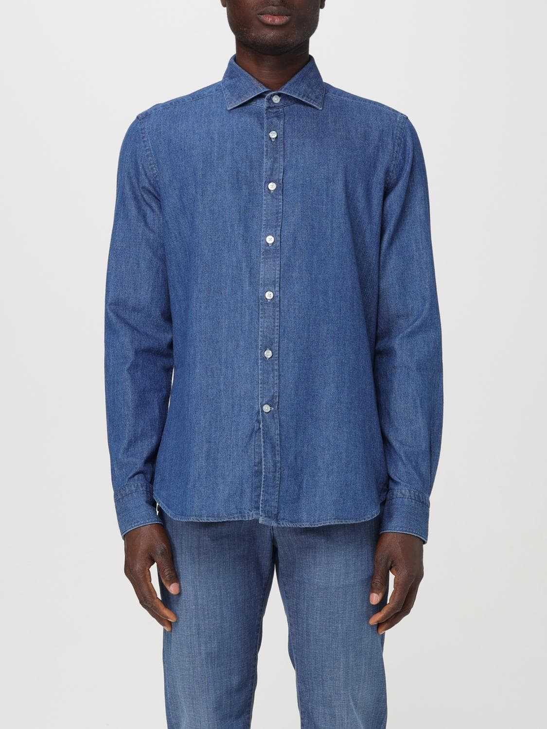Xc Shirt Men color Denim