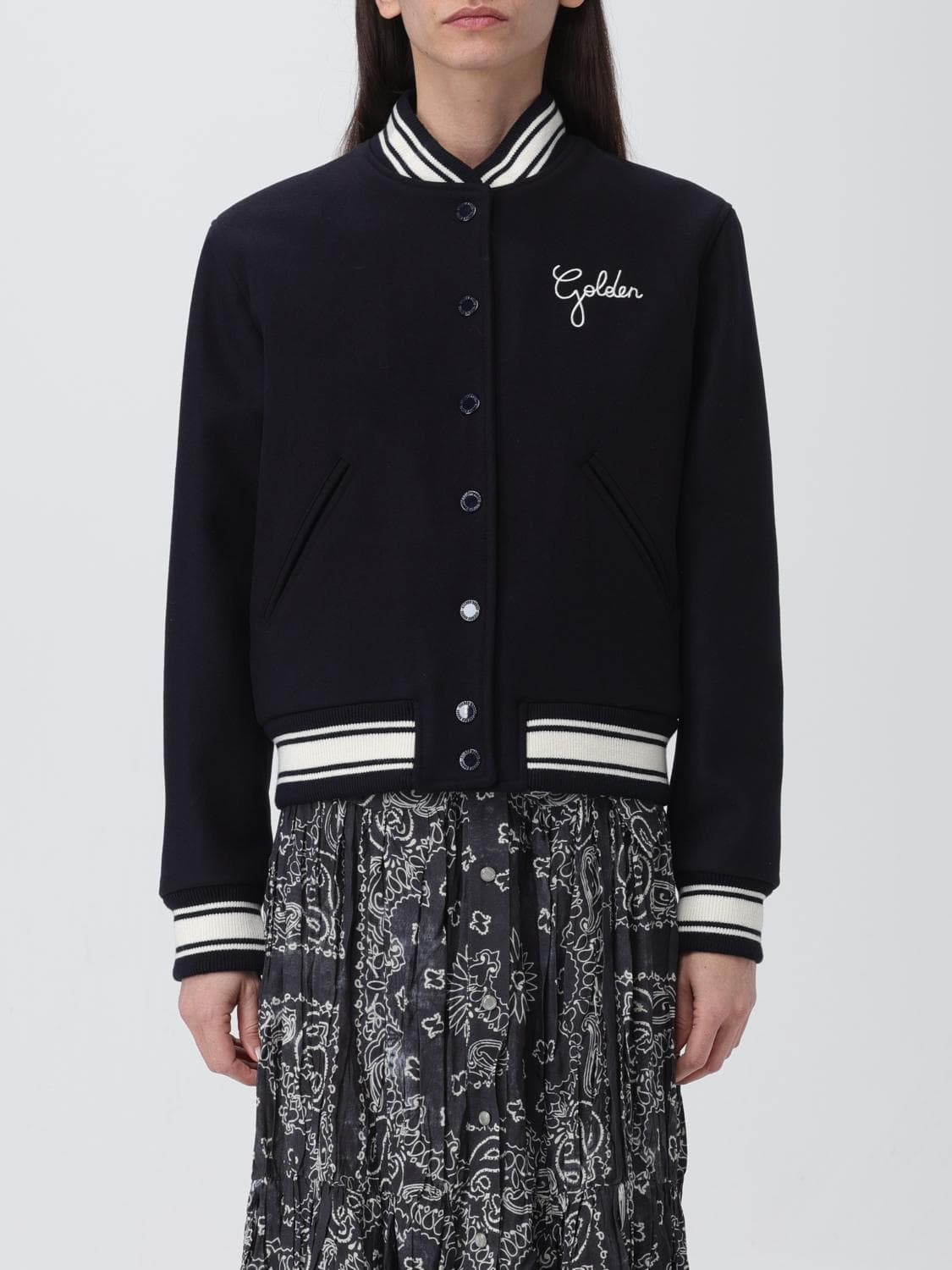 Golden Goose Jacket Woman color Blue