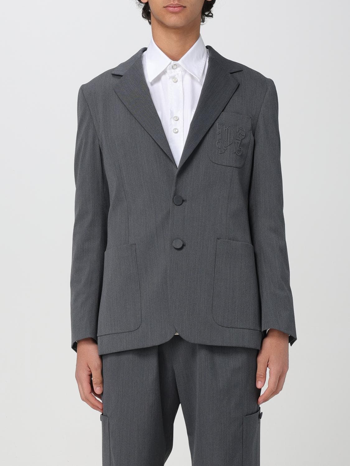 Palm Angels Jacket Men color Grey · 48