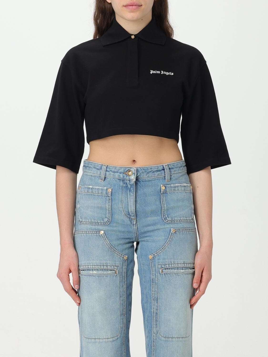 Palm Angels Polo Shirt Woman color Black