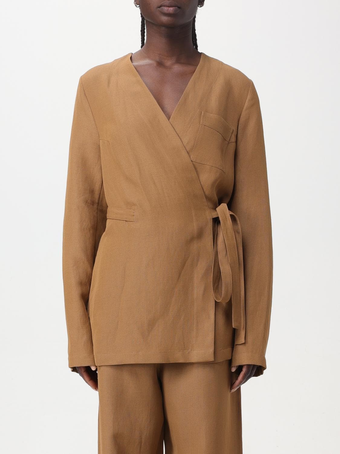 Fabiana Filippi Jacket Woman color Sand · 44