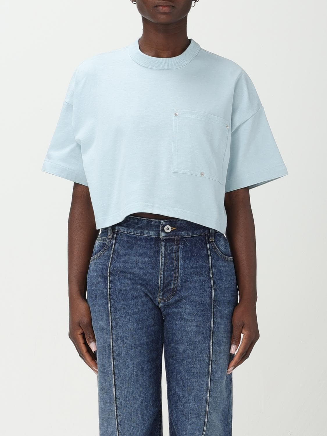 Bottega Veneta T-Shirt Woman color Gnawed Blue