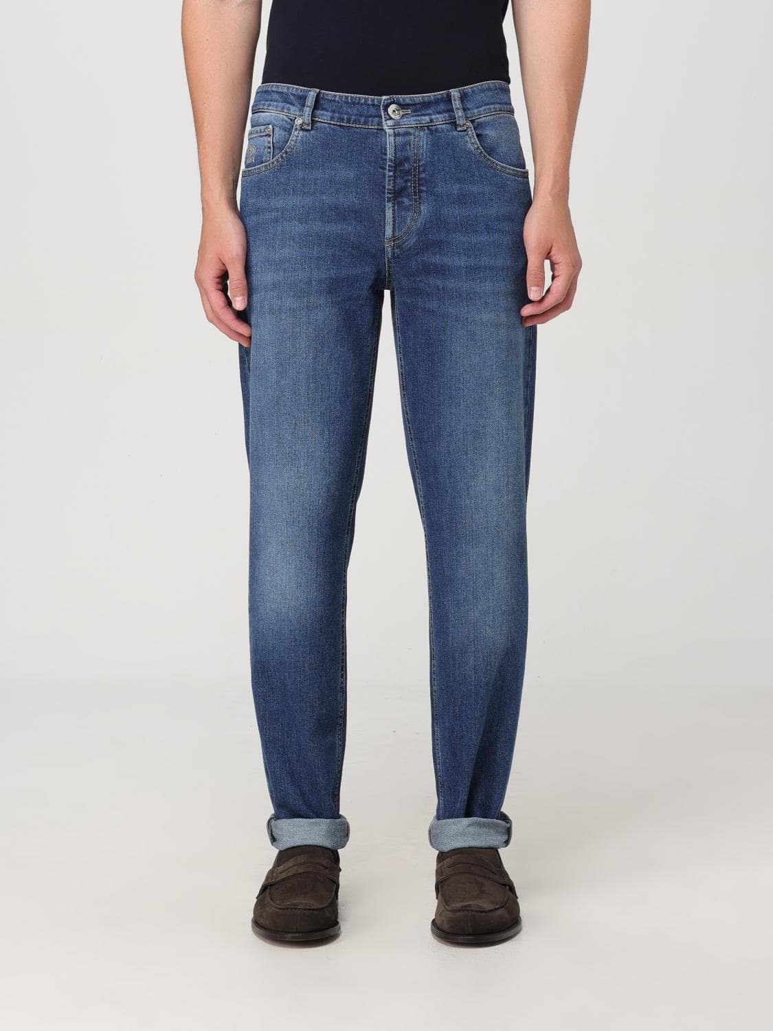 Brunello Cucinelli Jeans Men color Blue