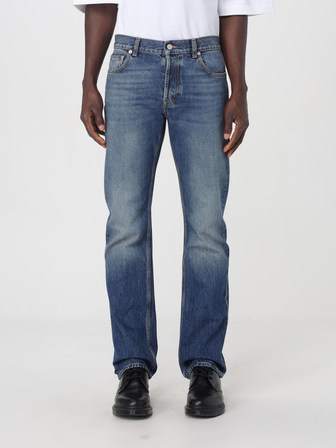 Mcqueen Jeans Men color Denim