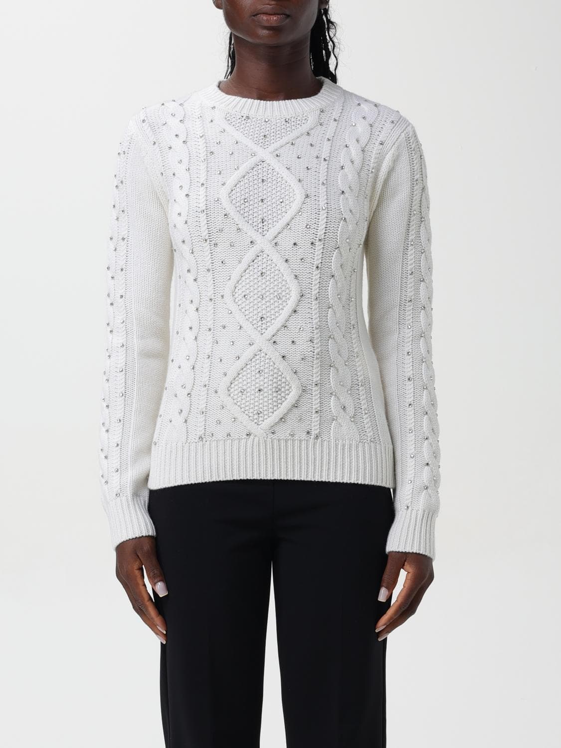 Max Mara Sweater Woman color Yellow Cream · XS