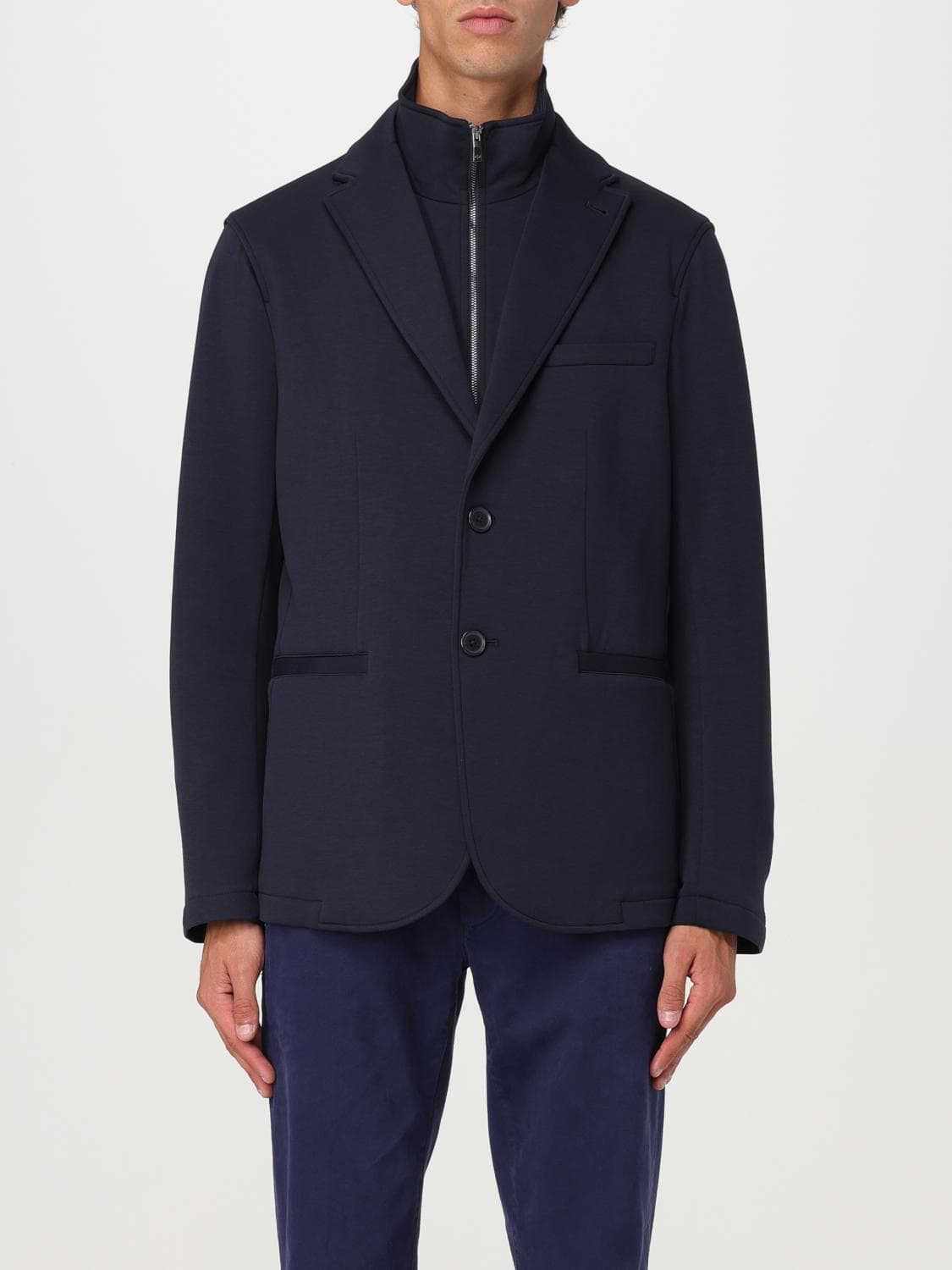 Armani Exchange Jacket Men color Blue