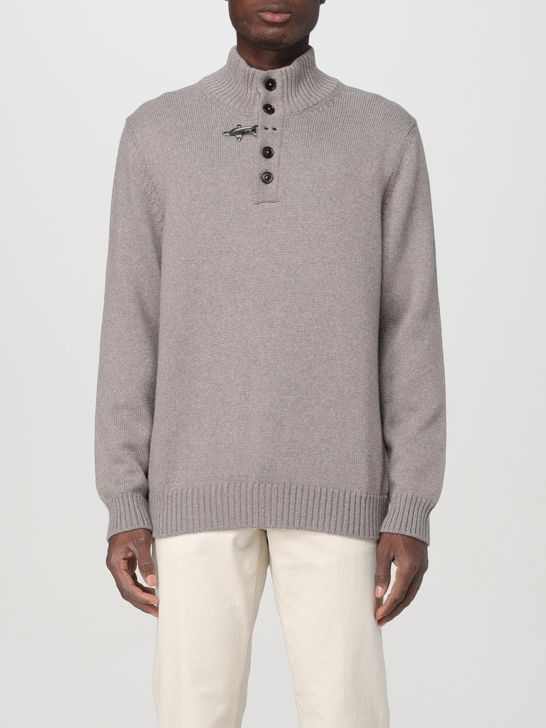Fay Sweater Men color Kaki