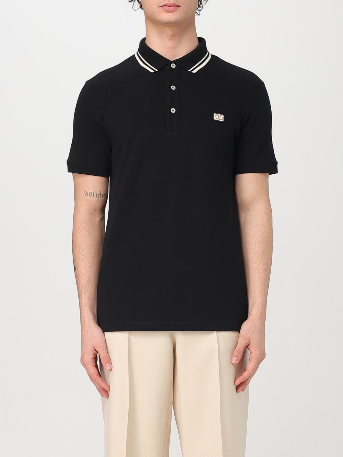 Valentino Polo Shirt Men color Black · S