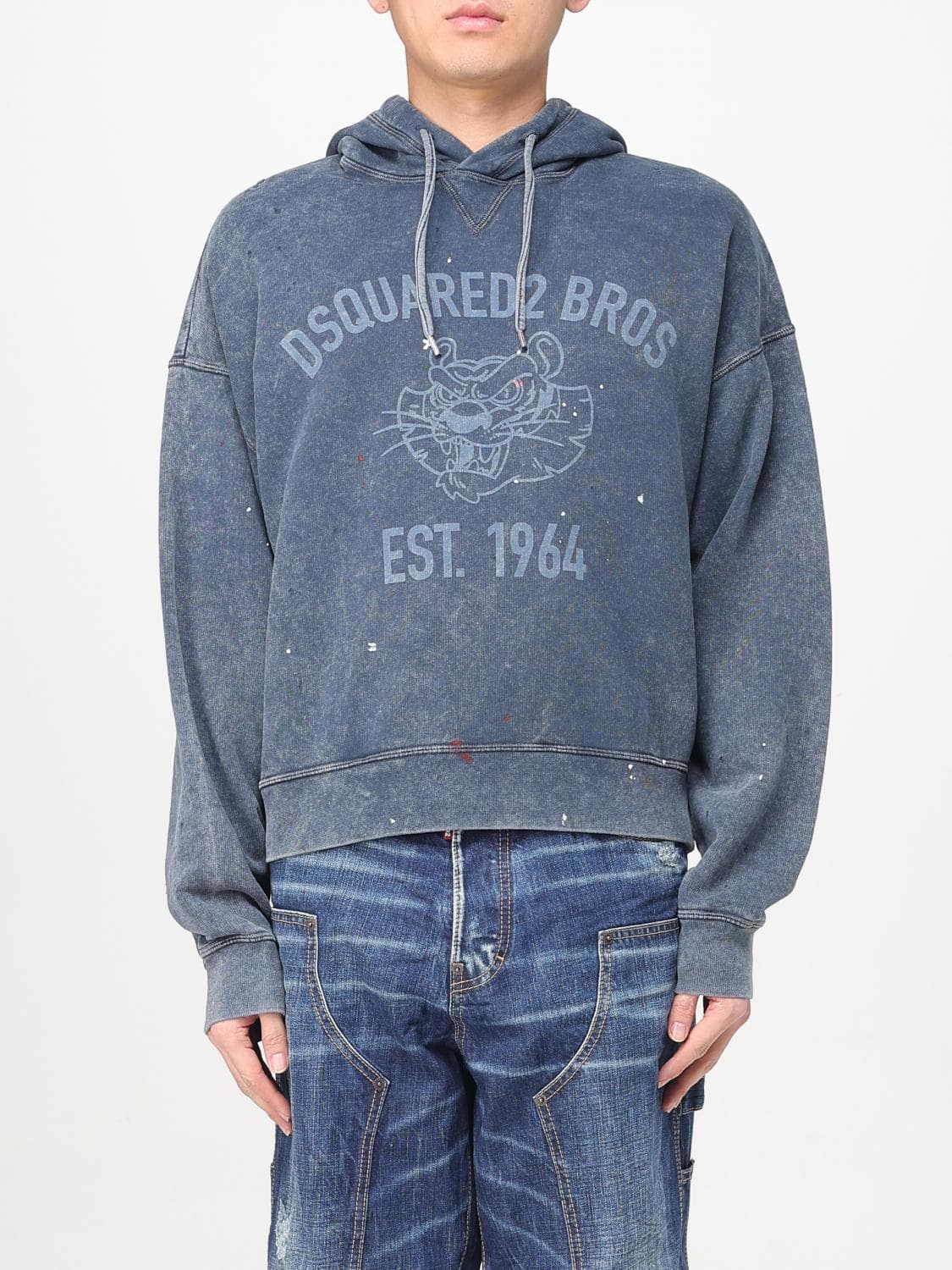 Dsquared2 Sweatshirt Men color Denim · S