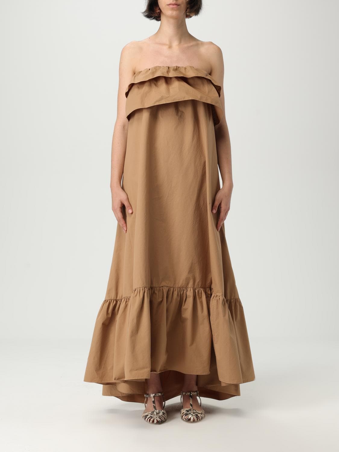 Saint Laurent Dress Woman color Bronze · 36