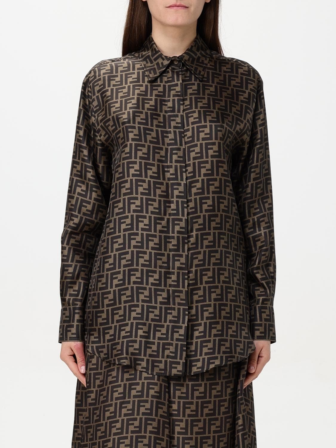 Fendi Shirt Woman color Tobacco