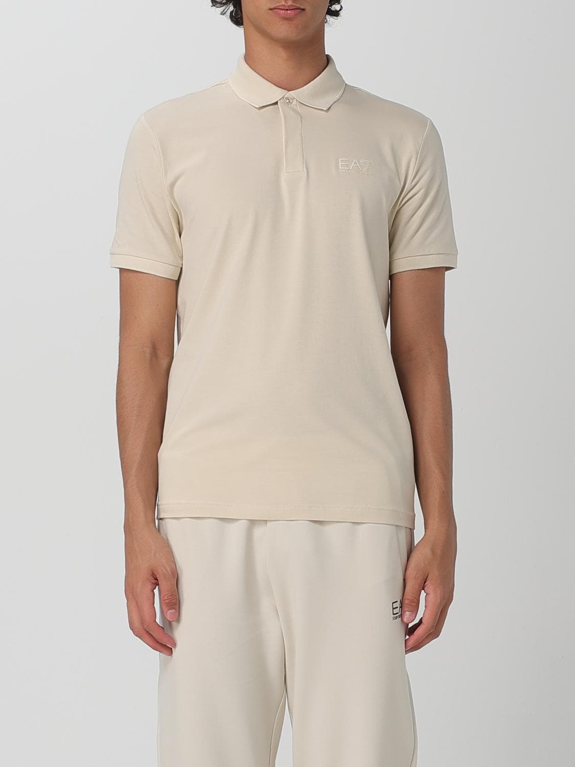 Ea7 Polo Shirt Men color Yellow Cream