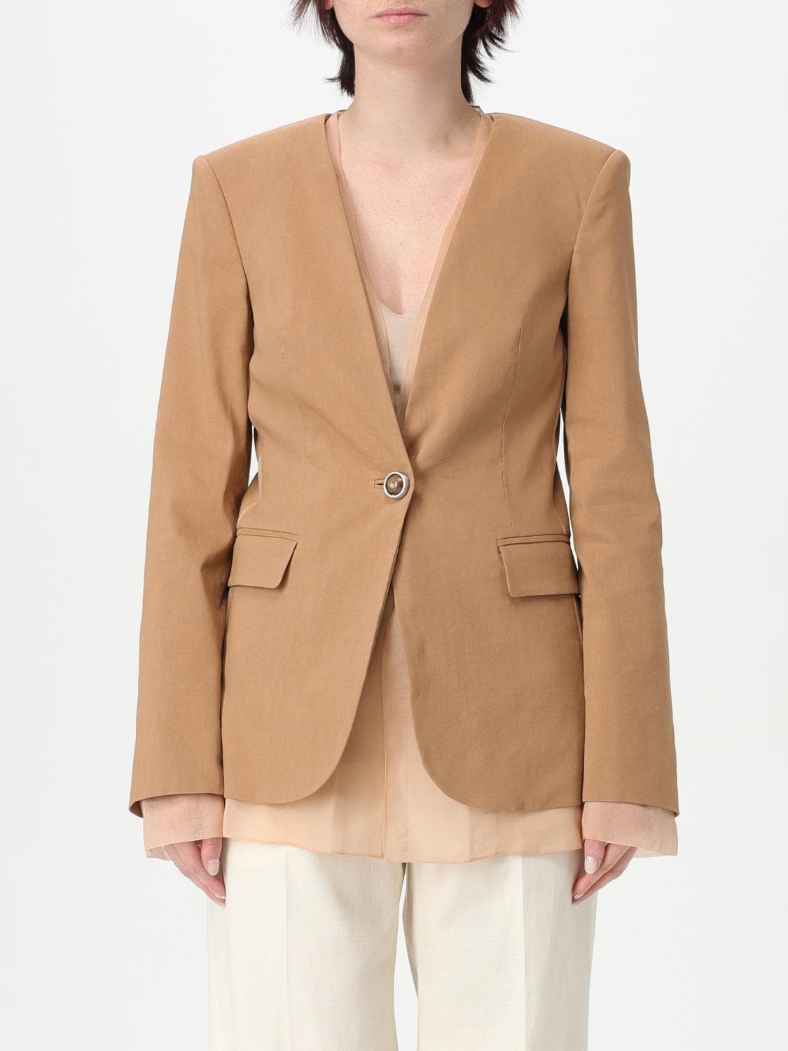 Pinko Jacket Woman color Brown