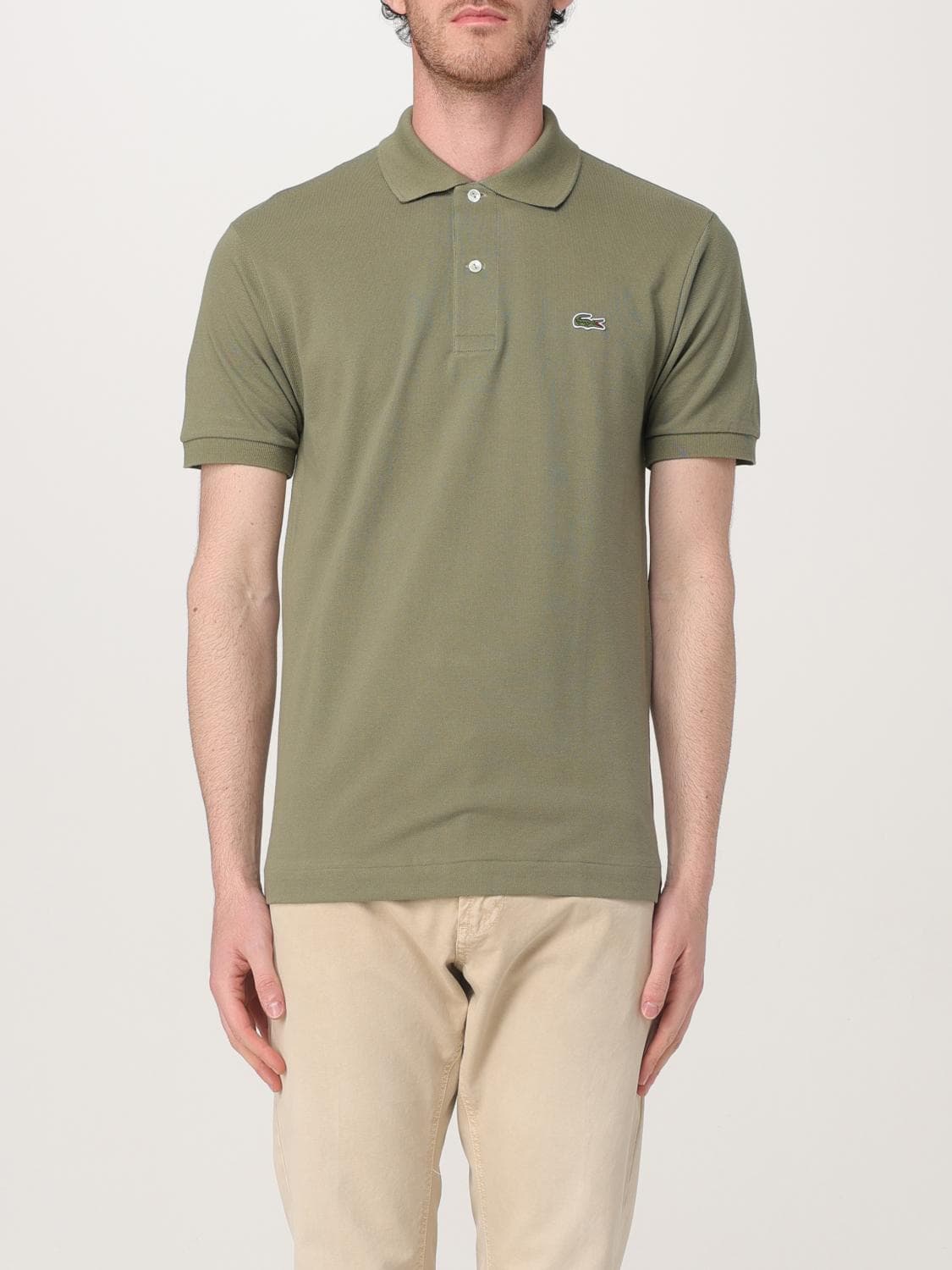 Lacoste Polo Shirt Men color Military