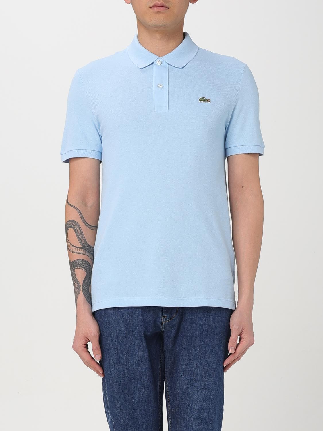 Lacoste Polo Shirt Men color Turquoise