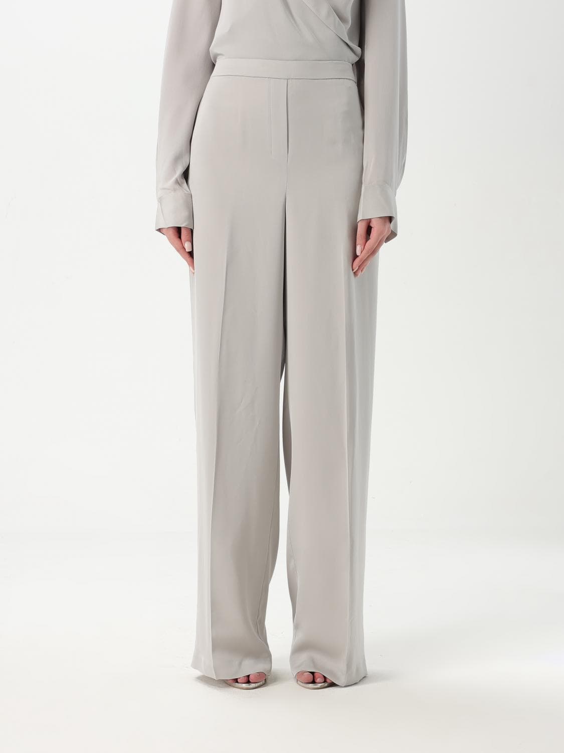 Theory Pants Woman color Silver · P
