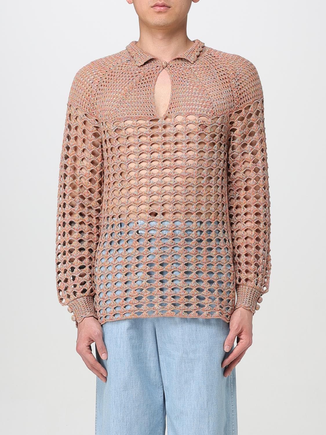 Valentino Polo Shirt Men color Beige