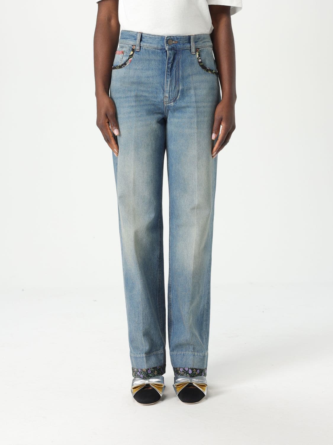 Valentino Jeans Woman color Denim