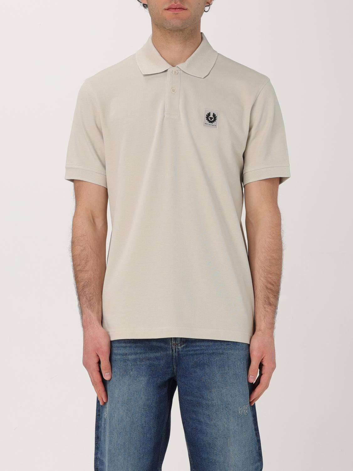 Belstaff Polo Shirt Men color Dove Grey