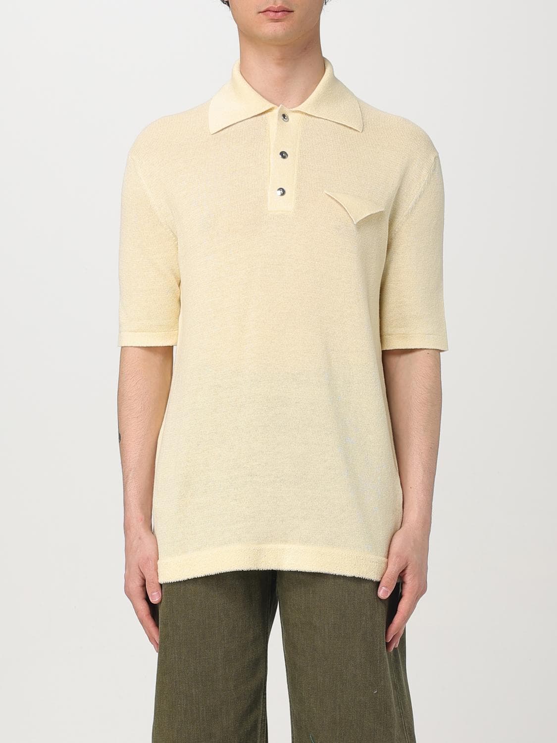 Bottega Veneta Polo Shirt Men color Yellow · S