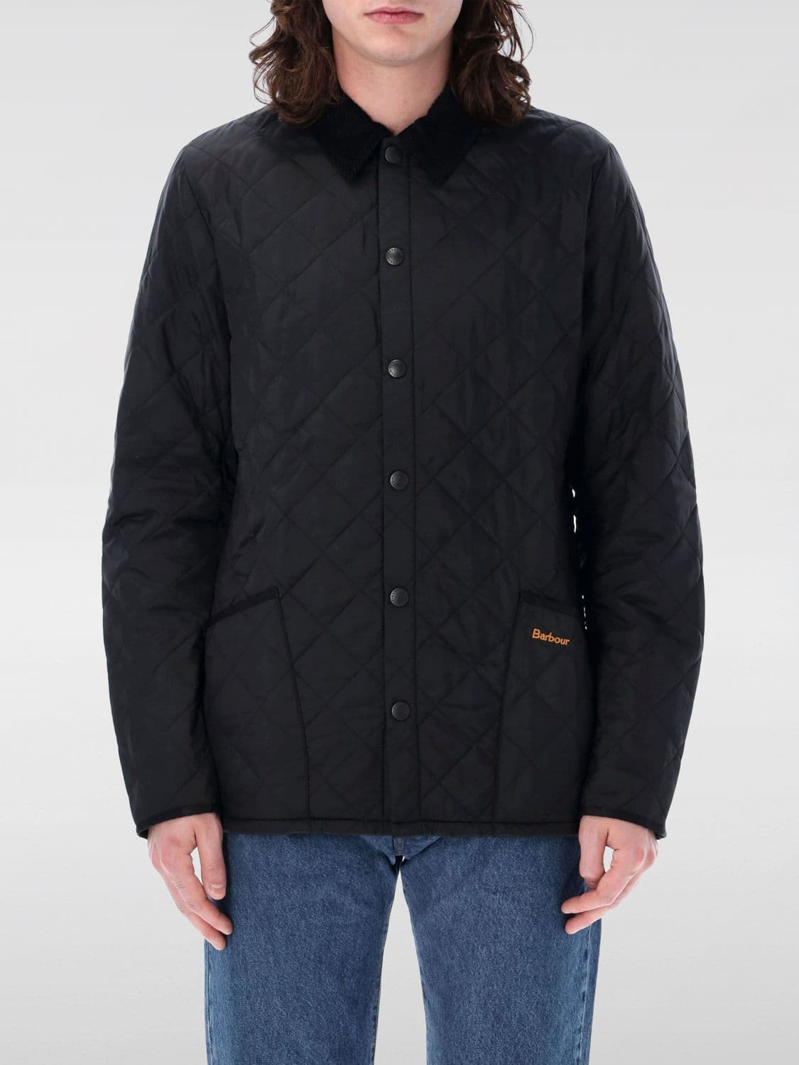 Barbour Jacket Men color Black