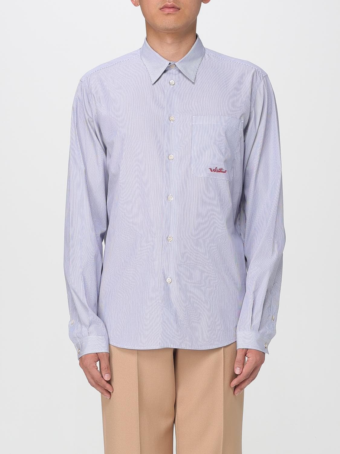Valentino Shirt Men color Gnawed Blue