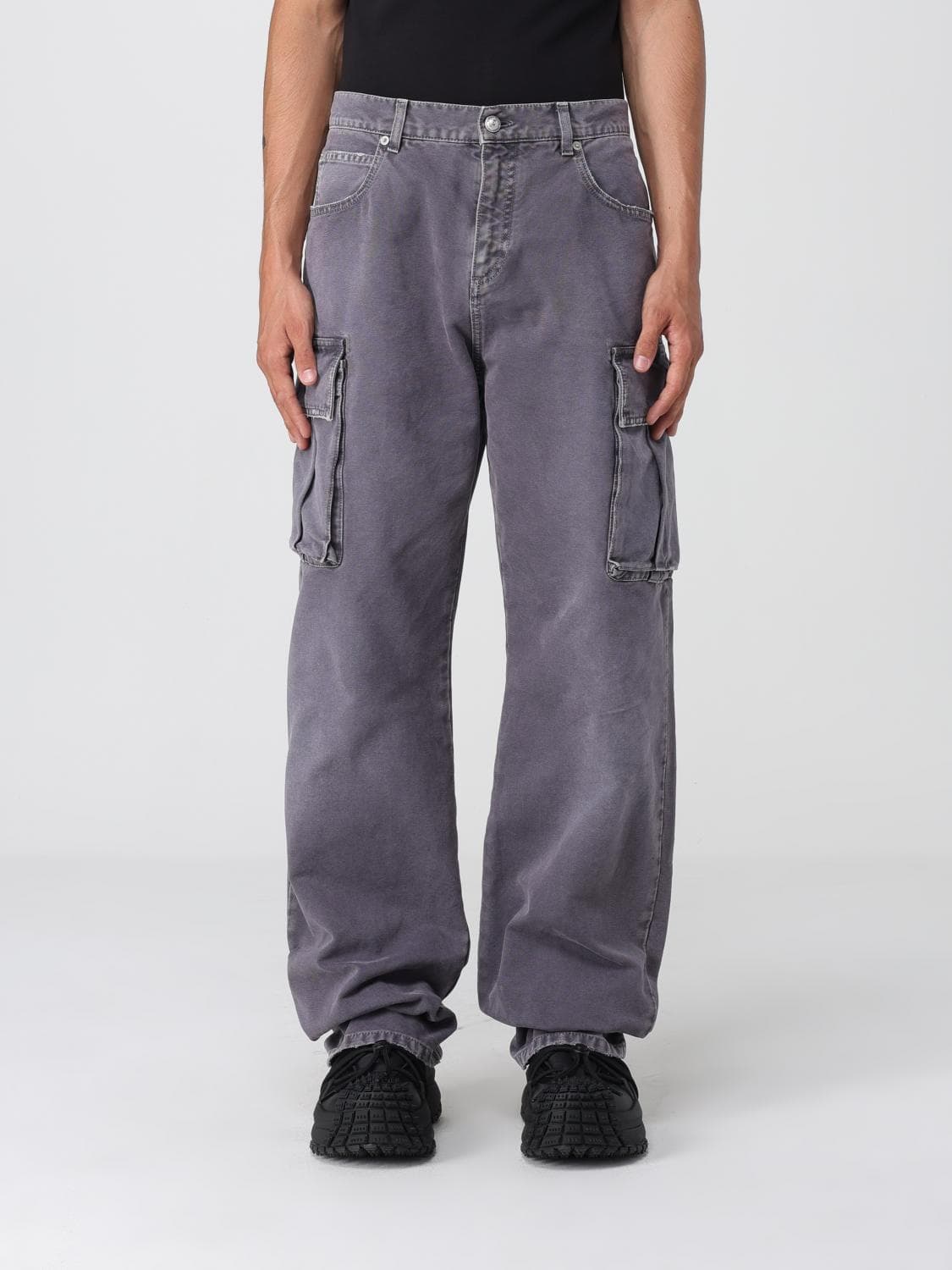Balmain Jeans Men color Grey