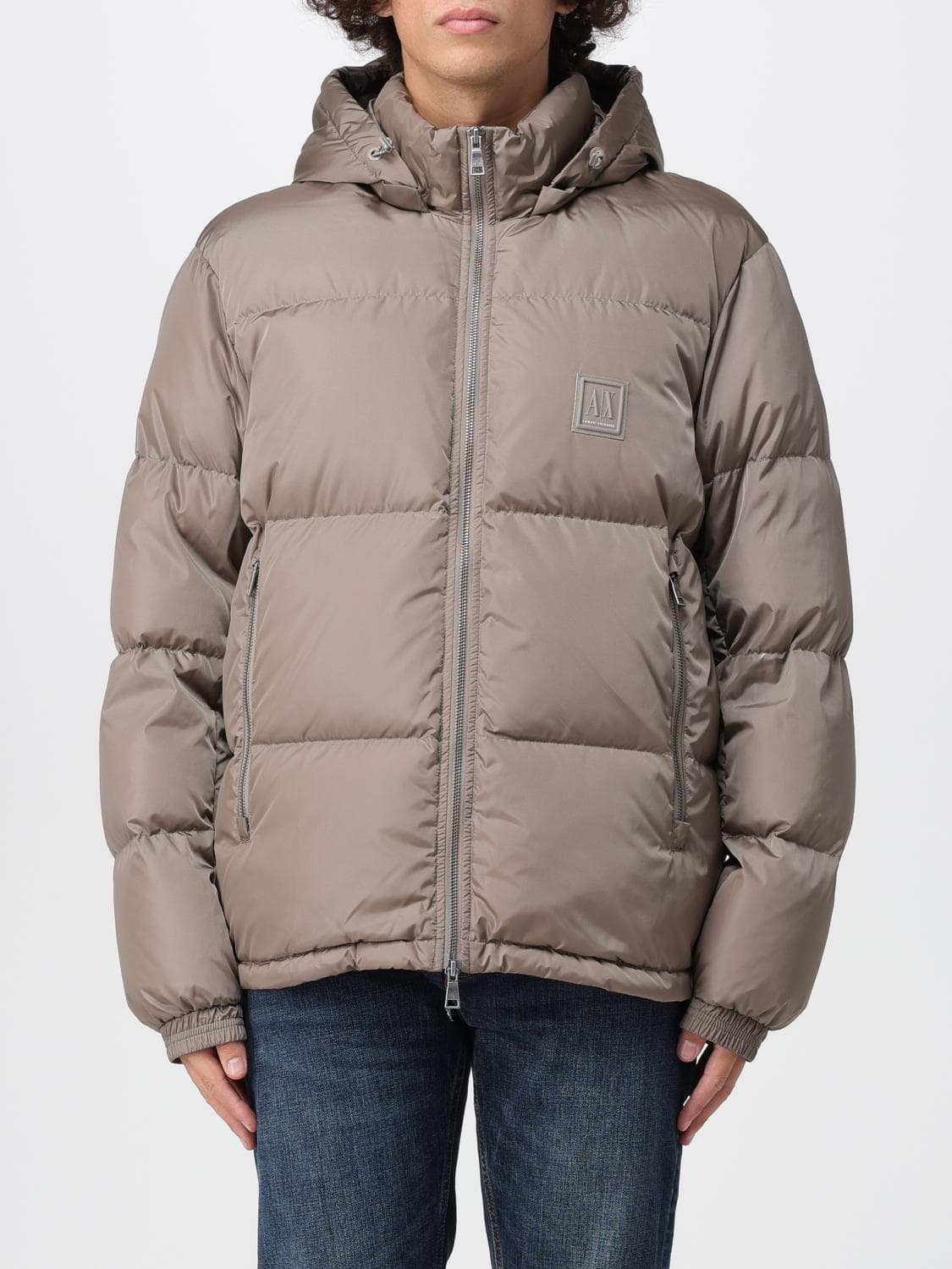 Armani Exchange Jacket Men color Beige