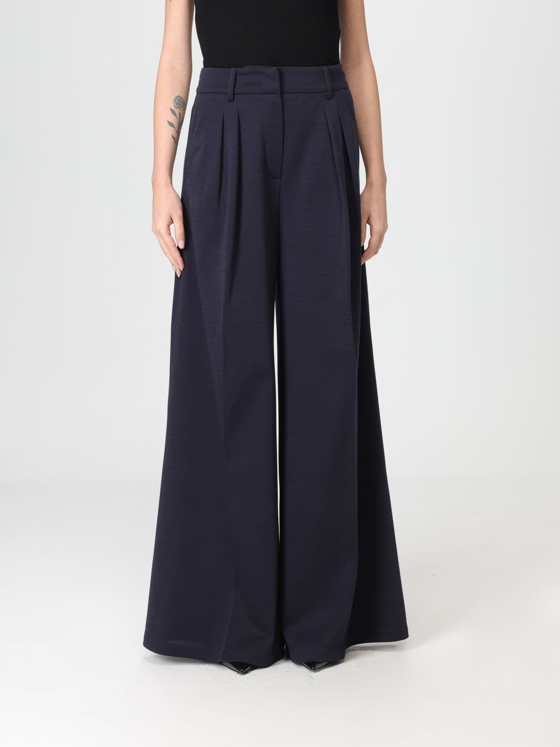 Max Mara Pants Woman color Navy