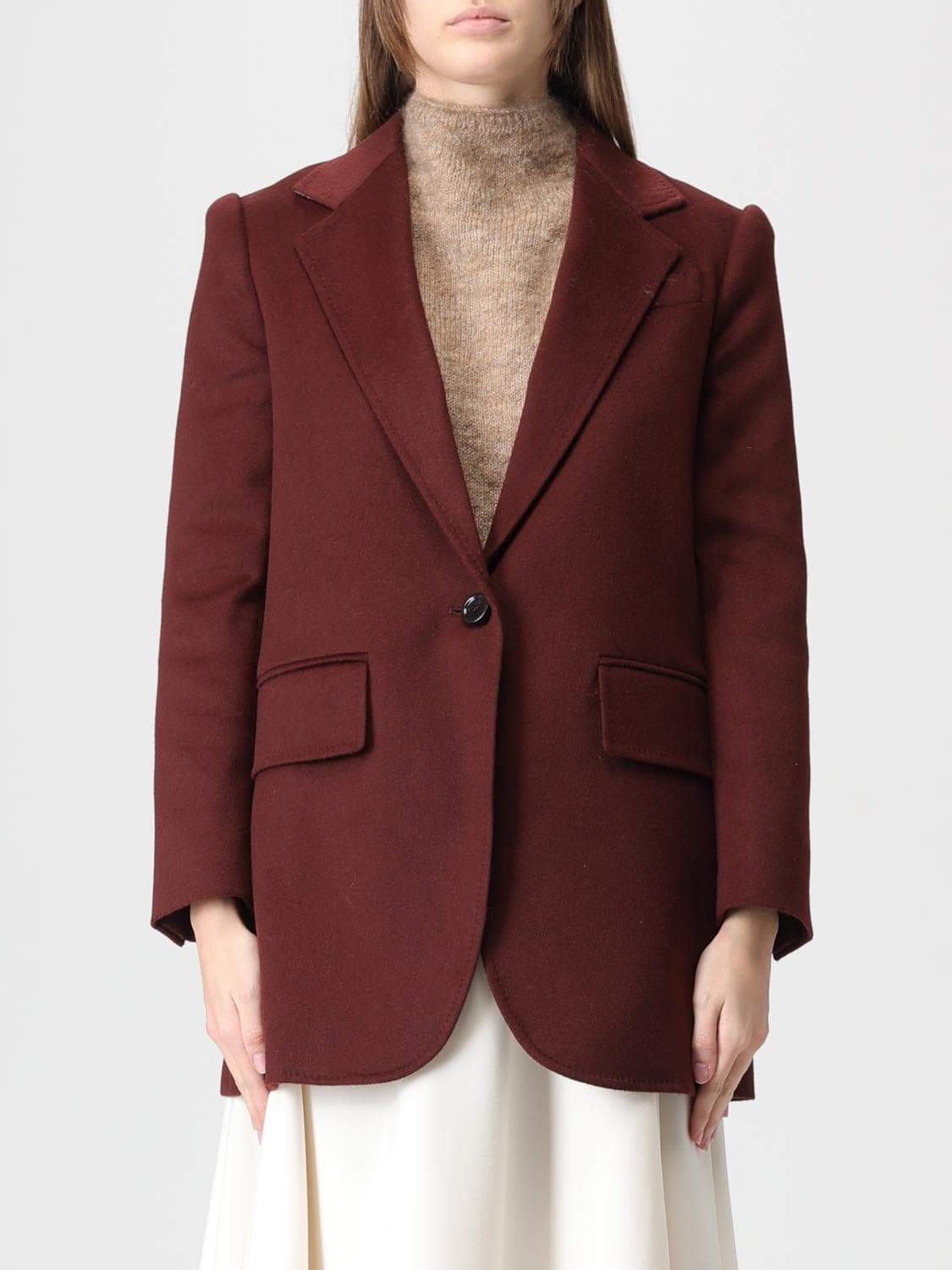 Max Mara Jacket Woman color Burgundy