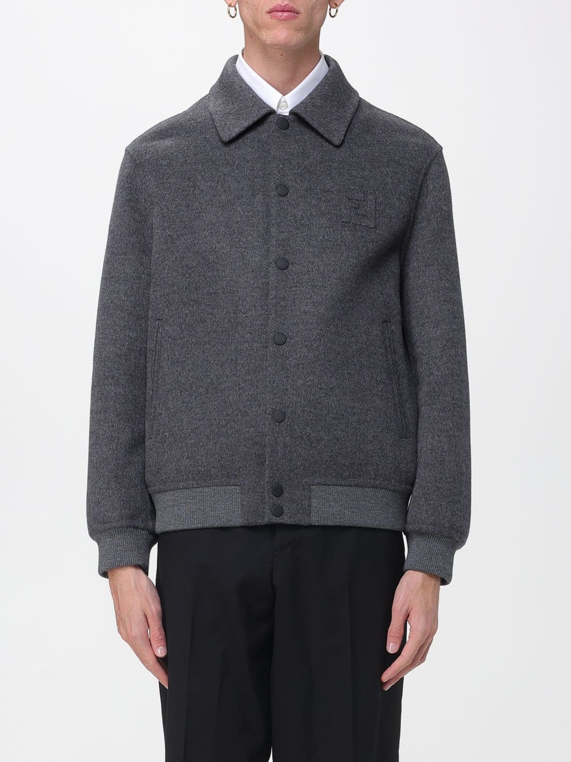 Fendi Jacket Men color Grey