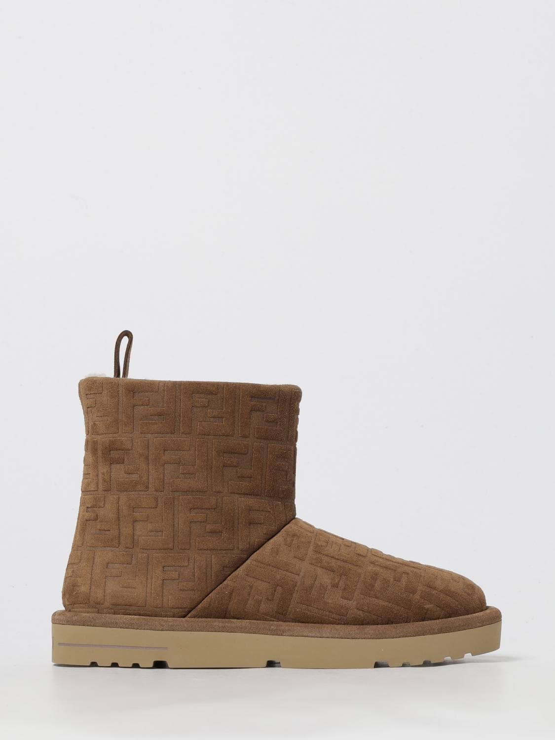 Fendi Boot Men color Tobacco