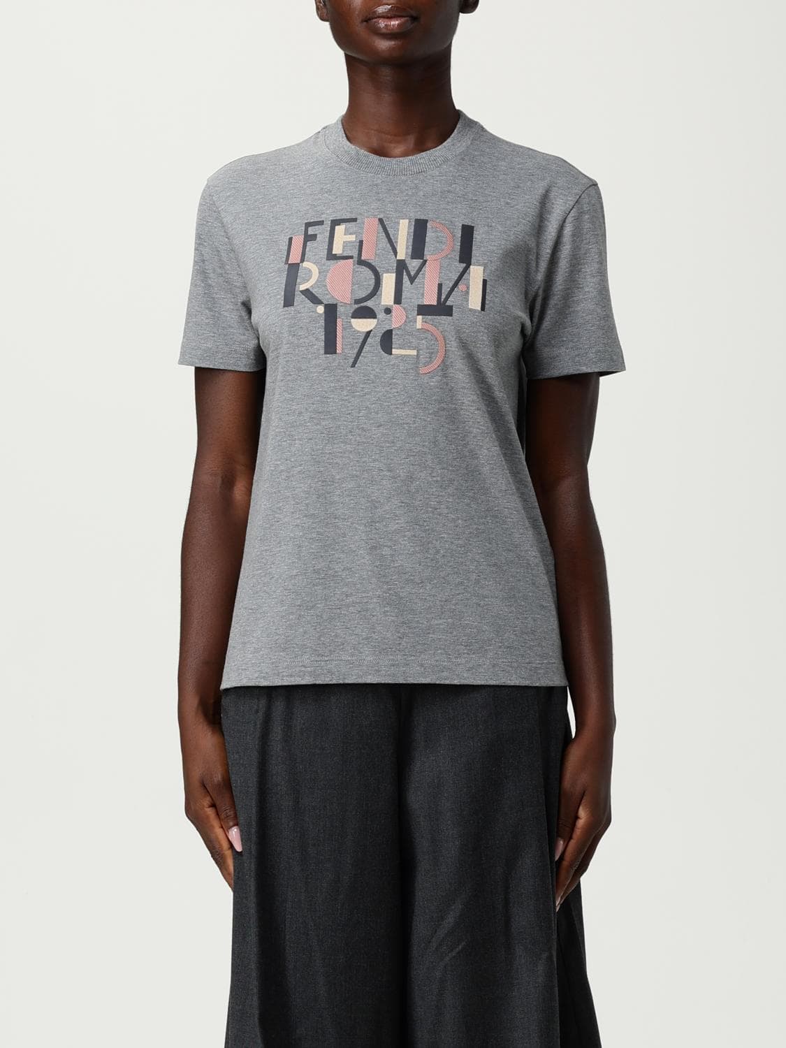 Fendi T-Shirt Woman color Grey