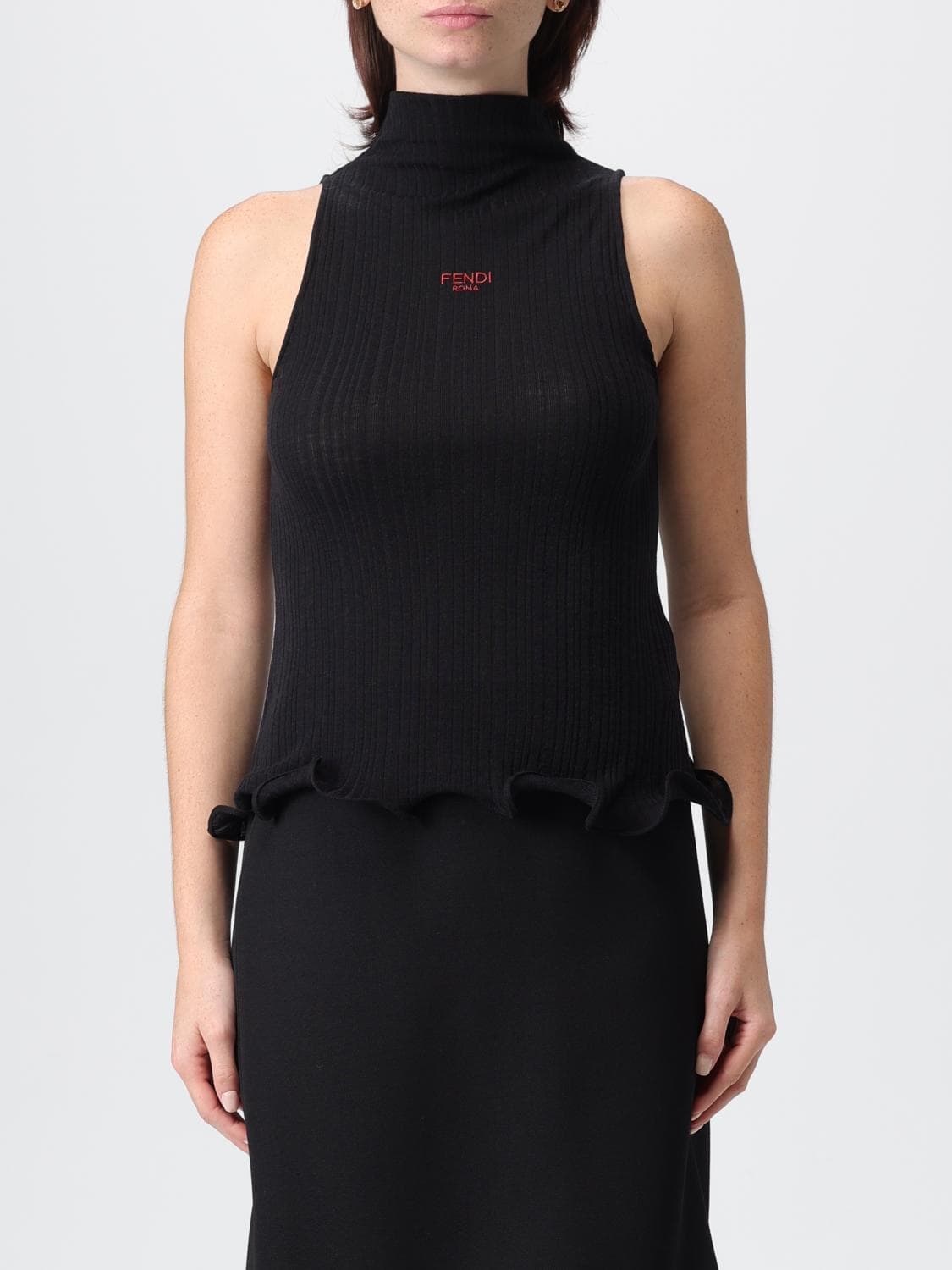 Fendi Top Woman color Black