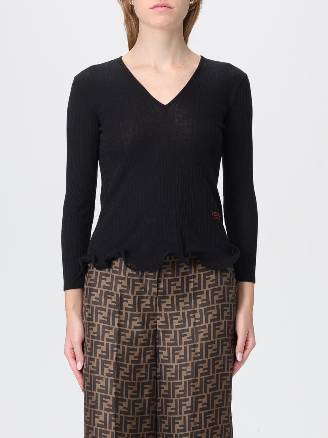Fendi Sweater Woman color Black
